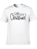 Merry Christmas Black T-Shirt Holiday Tee