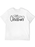 Merry Christmas Black T-Shirt Holiday Tee