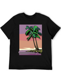 Tropical Palm Tree Graphic T-Shirt