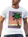 Tropical Palm Tree Graphic T-Shirt