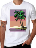 Tropical Palm Tree Graphic T-Shirt