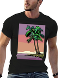 Tropical Palm Tree Graphic T-Shirt