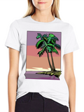 Tropical Palm Tree Graphic T-Shirt