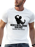 Bodybuilding Squad Black Graphic Tee