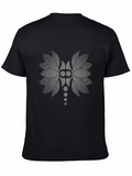 Modern Graphic Print Black T-Shirt