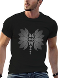 Modern Graphic Print Black T-Shirt
