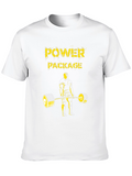 Power Package Black T-Shirt Weightlifting Design