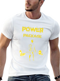 Power Package Black T-Shirt Weightlifting Design