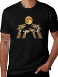 Giraffe Moon Howl Black T-Shirt
