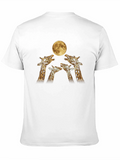 Giraffe Moon Howl Black T-Shirt