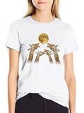 Giraffe Moon Howl Black T-Shirt