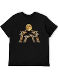 Giraffe Moon Howl Black T-Shirt