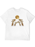 Giraffe Moon Howl Black T-Shirt