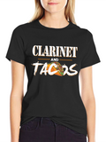 Clarinet and Tacos Graphic T-Shirt