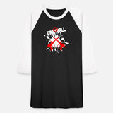 Paintball target with two red guns and paint