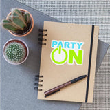 Party On Play Icon Switch Techno DJ Music Symbol