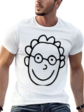 Cartoon Face Black T-Shirt