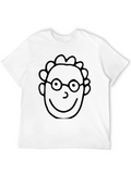 Cartoon Face Black T-Shirt