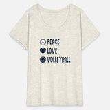 Peace Love Volleyball Player Coach Team Trainer