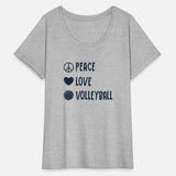 Peace Love Volleyball Player Coach Team Trainer