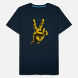 Peace sign hand symbol of global harmony and unity