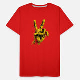 Peace sign hand symbol of global harmony and unity