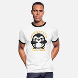 Penguin Hug Fishes Two Timer Funny Bird Cheat Love