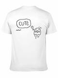 Cute Ghost Graphic Black T-Shirt