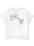 Cute Ghost Graphic Black T-Shirt
