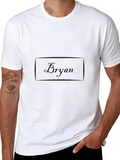 Mens Black T-Shirt with Bryan Design