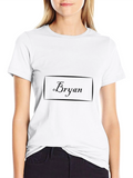Mens Black T-Shirt with Bryan Design