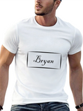 Mens Black T-Shirt with Bryan Design