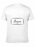 Mens Black T-Shirt with Bryan Design