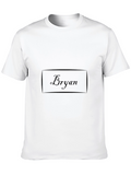 Mens Black T-Shirt with Bryan Design