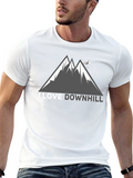 I Love Downhill Mountain Biking T-Shirt