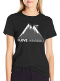 I Love Downhill Mountain Biking T-Shirt