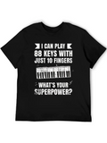 Piano Classic Cotton Tee – Unisex Comfort For Any Season
