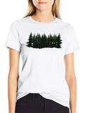 Pine Trees Classic Cotton Tee – Unisex Comfort For Any Season