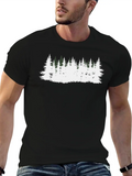 Pine Trees Classic Cotton Tee – Unisex Comfort For Any Season