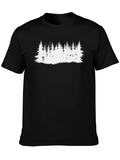Pine Trees Classic Cotton Tee – Unisex Comfort For Any Season