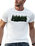Pine Trees Classic Cotton Tee – Unisex Comfort For Any Season