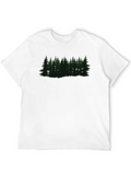 Pine Trees Classic Cotton Tee – Unisex Comfort For Any Season