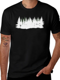 Pine Trees Classic Cotton Tee – Unisex Comfort For Any Season
