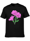 Pink Lily Floral Hand Drawn Gardening Gift Classic Cotton Tee – Unisex Comfort For Any Season