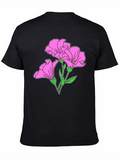 Pink Lily Floral Hand Drawn Gardening Gift Classic Cotton Tee – Unisex Comfort For Any Season