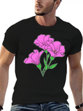 Pink Lily Floral Hand Drawn Gardening Gift Classic Cotton Tee – Unisex Comfort For Any Season