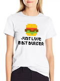 Pixel Burger Classic Cotton Tee – Unisex Comfort For Any Season
