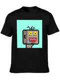 Pixel Crazy Man Classic Cotton Tee – Unisex Comfort For Any Season