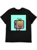 Pixel Crazy Man Classic Cotton Tee – Unisex Comfort For Any Season