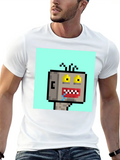 Pixel Crazy Man Classic Cotton Tee – Unisex Comfort For Any Season